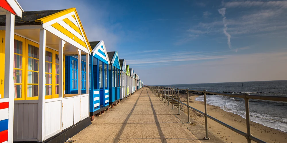 Chalets at Southwold beach